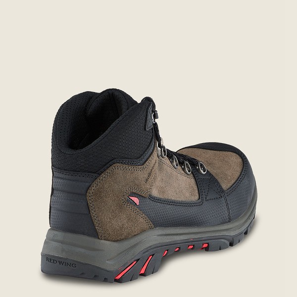 Red Wing Hiking Bot Erkek - Trades - 5-Inch Waterproof Safety Toe - Kahverengi/Siyah - 89HQTIWFG